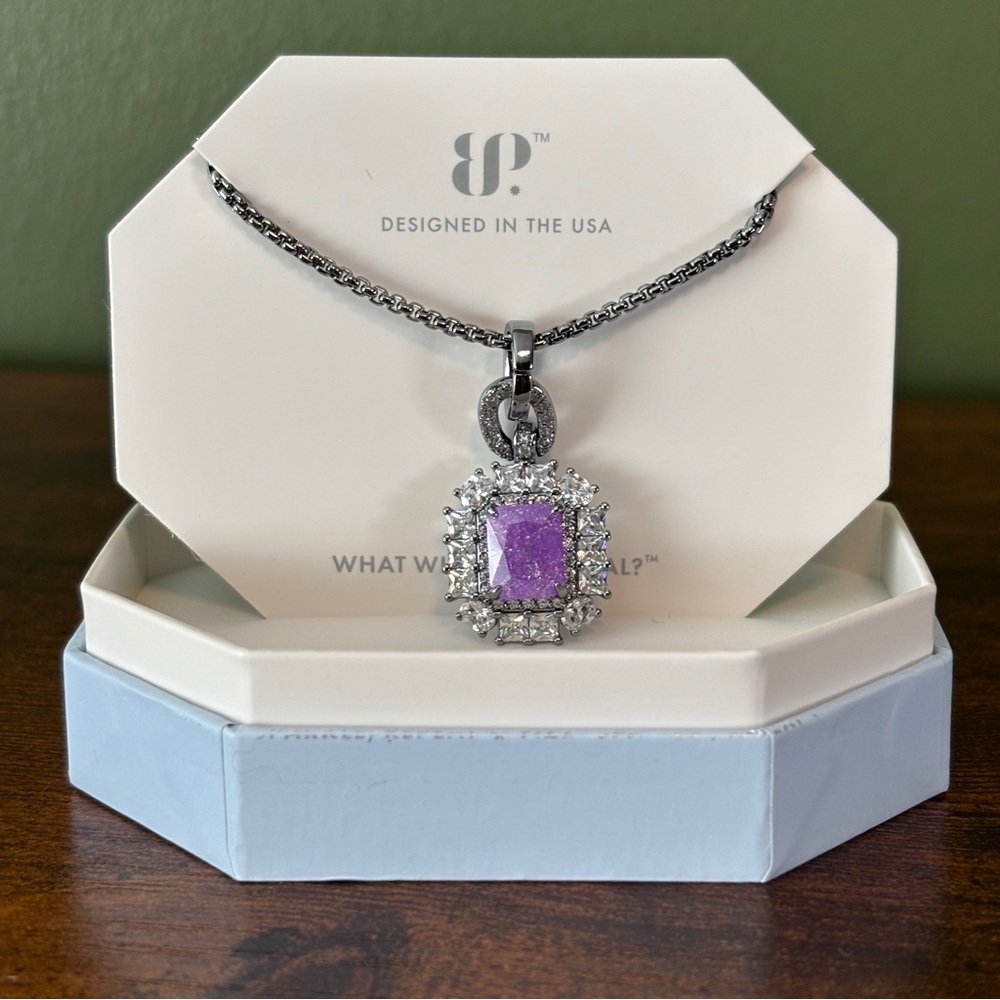Iris Ice Crystal Pendant Necklace